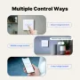 MOES WS-EU Tuya Matter WiFi Smart Light Switch Glass Touch Control Fireproof Neutral Wire Required Timing Function Voice Control with Alexa Google Assistant Apple HomeKit