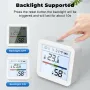 Tuya ZigBee3.0 Smart Home Temperature Humidity Sensor with Backlight LCD Display Voice Control with Alexa Google Home and Tuya Zigbee3.0 Hub Required
