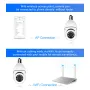 PR001 4MP IP Wifiカメラ モーション検知 モバイルトラッキング E27電球 カメラアラーム アプリプッシュサポート Alexa Google Home