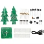Kits électroniques DIY pour sapin de Noël tricolore/coloré à feuilles courbées, version standard/musicale