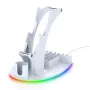 For PS5 Desktop Storage Stand with RGB Light Game Discs/Headphone/Gamepad/Media Player Organization Holder Support JYS-P5128