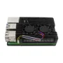 Raspberry Pi 5 5B Alüminyum Alaşımlı Kabuk ve Çift Soğutma Fanı için Pasif Dağıtımlı Metal Kasa