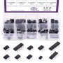 Kit assortimento di circuiti integrati da 85 pezzi LM324 LM358 LM386 NE555 UA741 PC817 ULN2003 con scatola antistatica per progetti elettronici PCB