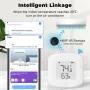Tuya Smart WiFi Zigbee3.0 Capteur de température et d'humidité Hygromètre d'intérieur Thermomètre Détecteur avec écran LCD Télécommande Compatible Alexa Google Home