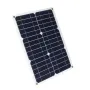 30W 20V Monocrystalline Double USB Port Solar Panel Power Pack with 10-in-1 Charging Cables