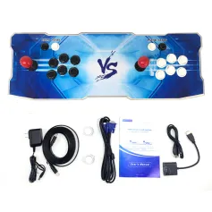 Pandorra Box 3D Retro játékkonzol Beépített 7000 játék Arcade videojáték-gép 8 gombos kétjátékos játékos konzol joystickkal gyerekeknek Fun EU csatlakozó