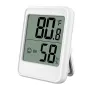 Medidor de temperatura e umidade digital MC40 para ambientes internos com suporte magnético, monitor portátil de temperatura para casa e escritório, termômetro e higrômetro
