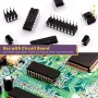 Kit assortimento di circuiti integrati da 85 pezzi LM324 LM358 LM386 NE555 UA741 PC817 ULN2003 con scatola antistatica per progetti elettronici PCB
