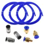 TWO TREES® 3PCS 1Meters Blue PTFE Tube + 3 PC4-M6 Pneumatic Connector + 3 PC4-M10 Connectors for 3D Printer 1.75mm Filament