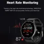 LIGE 1.28 inç HD Ekran Kalp Atış Hızı Kan Basıncı Kan Oksijen Monitörü Uyku İzleme Çoklu Spor Modları Müzik Çalma IP67 Su Geçirmez Akıllı Saat
