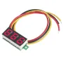 4 adet Dijital Mini Dijital Voltmetre 0.28 inç Üç Hatlı 0-100V Dijital Voltmetre Ölçer Test Cihazı LED Ekran Paneli Voltmetre