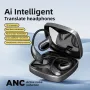 K5 AI Smart Translation Earphones bluetooth 5.4 Earbuds 16.2mm Large Drivers HiFi Bass Sound 30H Playback Multi-language Simultaneous Translation Earhooks Headphones