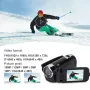 กล้องดิจิทัล Full HD 1080P เครื่องบันทึกวิดีโอ DV หมุนได้ 270 องศา หน้าจอสัมผัสขนาด 2.7 นิ้ว เซ็นเซอร์ CMOS ซูมดิจิทัล 16 เท่า บันทึกวิดีโอความละเอียดสูง