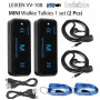 2Pcs V108 Mini Walkie Talkie Two-Way 400-470MHz FM Radio Ricetrasmittente + 2 Cuffie USB Carica