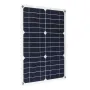 30W 20V Monocrystalline Double USB Port Solar Panel Power Pack with 10-in-1 Charging Cables