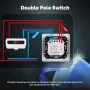 MOES ZS-SR-EUB Tuya 20A ZigBee3.0 Smart Heater AC Switch High Load Electricity Monitor Double Pole App Remote Control Support Alexa Google