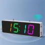 DIY ESP8266 IoT WiFi RGB Colorful Clock Kit with Real-Time LED Colors Multiple Alarms Temperature and Humidity Display 5V DC Power Supply