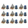 9Pcs/Set WH148 Potentiometer Resistor with Nuts and Potentiometer Button Cap Adjustable Knob for B1K/B2K/B5K/B10K/B20K/B50K