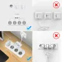 16A 4000W EU Plug Power Strip 4-Way USB Port Electrical Socket Power Strip Individually Switchable Home Adapter Surge-Protector