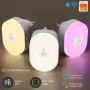 2-in-1 Tuya スマート WiFi LED ナイトライト PIR モーションセンサー EU/US/UK プラグ プラグイン ウォールランプ 温白色照明 タイミング機能 Alexa Google Home Assistant 音声コントロール