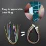 ZH1.5MM Konnektör Soket Takımı, Kıvrımlı Kablo Terminali 2345678910P Muhafaza 16cm 28AWG Tel Önceden Kıvrılmış 10 Renk DIY Elektronik Arduino Robotik için