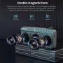 SANSUI F28 Dual Speaker Wireless bluetooth Radio with Bass Diaphragm Digital Display Support U Disk TF Card Headphones Playback Rechargeable FM Music Player Radios