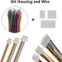 طقم موصلات غلاف ذكر GH1.25MM مع قفل لكابلات DuPont 2.54 مم مضغوطة بطول 20 سم 26AWG أسلاك متعددة الألوان لمشاريع Arduino DIY والنماذج الأولية