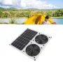 Solar Panel Powered Fan 12inch Waterproof Dual Fan 100W Solar Exhaust Fan for Chicken House Greenhouse