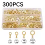 150-540pcs Round Terminal Block Set O-type Lugs Terminals Wire Crimp Connector Cable Terminals Tools Kit M3 M4 M5 M6 M8 M10
