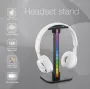 T11/T12 RGB Oyuncu Kulaklığı Standı Kulak Üstü Kulaklık Bilgisayar Masası Ekran Tutucu LED Taban/USB Alıcı Işık Renkli Atmosfer Lambası Braketi Oyuncu PC Aksesuarları için