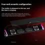 Havit M15 Desktop Speaker Bekabelde soundbar met volumeknop Dubbele hoorns Basmembraan 360° Surround Stereo RGB-licht 3,5 mm computerluidspreker