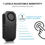 Bicycle Alarm 113dB Anti-Theft Wireless Vibration Remote Control Bike Motorbike Alarms Home Outdoor Security Protection