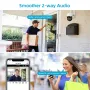 Telecamera IP Wi-Fi PTZ 1080P, telecamera di sorveglianza PTZ wireless per esterni, audio bidirezionale intelligente, visione notturna, monitoraggio remoto tramite APP, notifiche push, telecamera per la sicurezza domestica