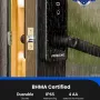 [US Direct] Proscenic L40 Smart Door bluetooth Lock Fingerprint/APP Password Key IC Card Unlock Intelligent Anti-theft Door Lock IP54 Home Lock Work with Alexa Google Assistant