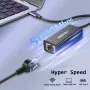 AMNVOLT ANET-5 USB 3.2 to 5GbE Adapter Wired LAN Network Connection for Raspberry Pi 5G/2.5G/1G/100Mbps 5000Mbps USB-C to RJ45 Network Converter