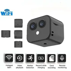 D3 HD Mini Wireless WiFi Dual Camera Mobile Phone Wireless Network Camera Remote Two-way Intercom Monitoring Camcorder
