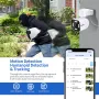 ESCAM PT303 3MP WiFi IP Kamera alarmowa Bezprzewodowa Kolorowa Nocna Wizja Wykrywanie Człowieka Dwukierunkowy Dźwięk IP66 Alarm Dźwiękowy H.265 Sterowanie APP Kamery PTZ