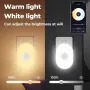 2-in-1 Tuya スマート WiFi LED ナイトライト PIR モーションセンサー EU/US/UK プラグ プラグイン ウォールランプ 温白色照明 タイミング機能 Alexa Google Home Assistant 音声コントロール