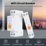 Comutator inteligent AVATTO Tuya WiFi cu contorizare 63A 1P Smart Life App Timer Module Suport Alexa Google Home Voice Control