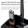 Digital Display bluetooth Audio Receiver Support USB U Disk Adapter 2 RCA 3.5MM AUX Optical Fiber Type-C Power Supply