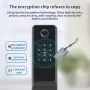 Tuya WiFi Fingerprint Gate Lock Outdoor TTlock Smart Door Lock with Digital IC Card Rim Lock for Home Garden Security