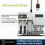 MS-5D889 18650 Battery Charger 7 Slots LCD Rechargeable Batteries Charging For 4.2V AA AAA 18650 26650 16340 Lithium Intelligent Charging