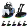 For PS5 Desktop Storage Stand with RGB Light Game Discs/Headphone/Gamepad/Media Player Organization Holder Support JYS-P5128