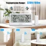 BALDR 8.5\ LCD Screen Weather Station RCC Alarm Clock Digital Temperature Humidity Meter Weather Forecast Calendar Moon Phases Wireless Forecast Sensor