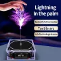 Müzik Tesla Bobini Bluetooth/AUX Çift Modlu Müzik Kutusu 48V Giriş Şeffaf Akrilik Yapay Aydınlatmalar Dokunulabilen Bilim Deneyleri Ses Girişi