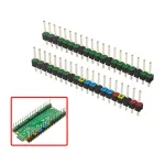 2pcs Raspberry Pi Pico Colorful Pin Header 20 Pins 2.54mm Spacing Gold-Plated Pins Quick Pin Identification Easy Soldering Electronic Components