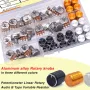 Bộ công tắc biến trở WH148 60PCS B5K/10K/20K/50K/100K Ohm Trục 15mm với núm vặn màu đen/bạc/vàng cho các dự án điện tử điều khiển âm thanh