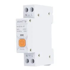 AVATTO Tuya WiFi Smart Circuit Breaker Switch With Metering 63A 1P Smart Life App Timer Module Support Alexa Google Home Voice Control