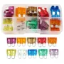 50Pcs 3A-40A Warna Medium Blade Fius Kit Pelbagai -10 Saiz