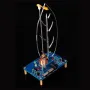 HU-076 DIY Electromagnetic Swing Kit USB to DC 5V Adjustable Amplitude LED Lights Stable Oscillation Magnetic Drive System